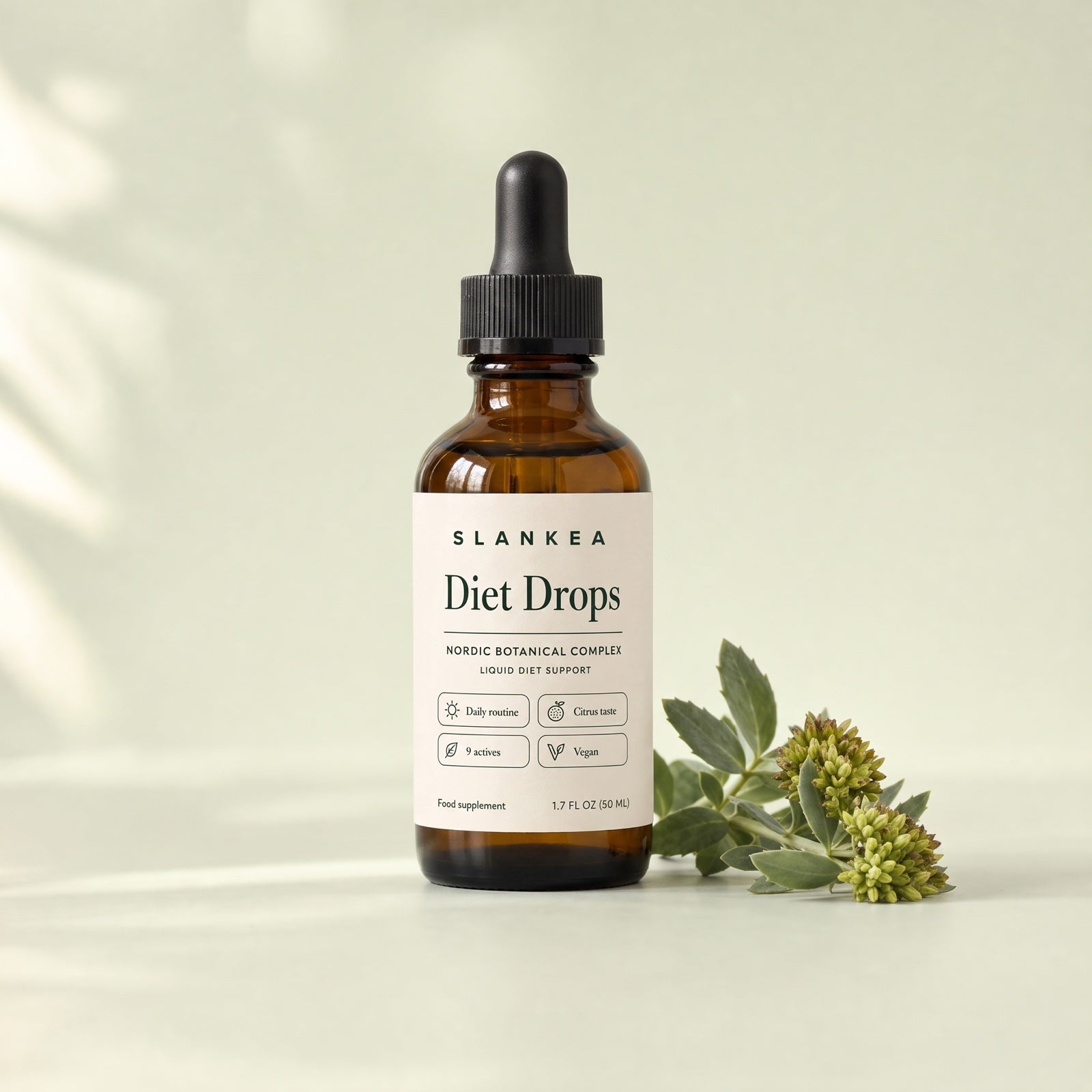 Slankea Diet Drops, 50 ml amber dropper bottle